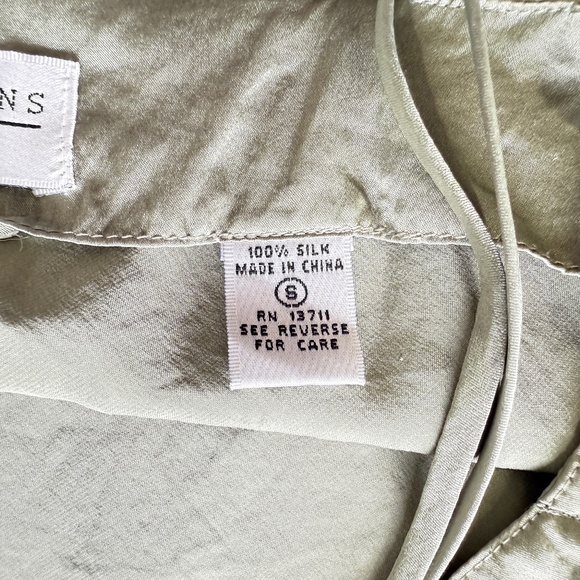 Valerie Stevens Vintage Women's 100% Silk Green Women's Cami Size Small - Picture 4 of 7